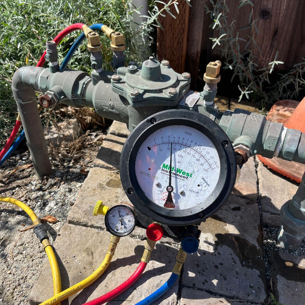 Testing equipment setup