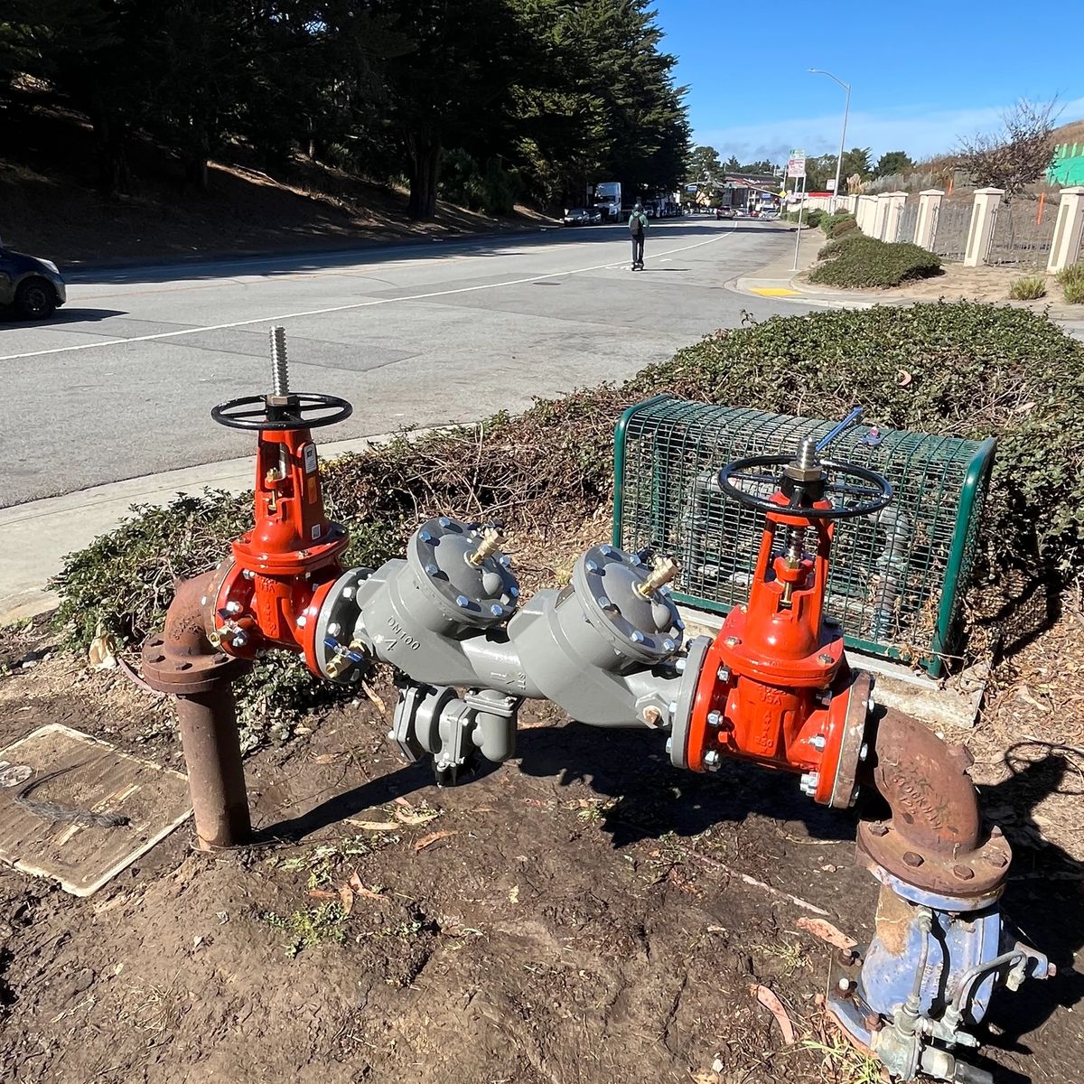 Backflow equipment closeup